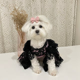 Black Tulle Lace & Blush Pink Dress thumbnail