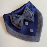 Navy Shimmer Bandana Coat Set thumbnail