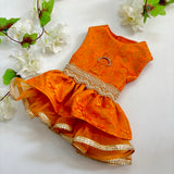 Orange Haldi Harness dress thumbnail