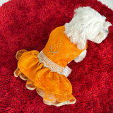 Orange Haldi Harness dress thumbnail