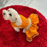 Orange Haldi Harness dress thumbnail
