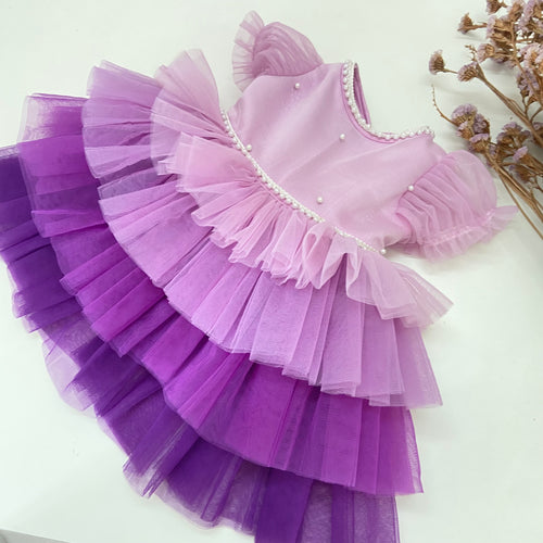 Lavender to Plum- Purple Tutu Ombre dress