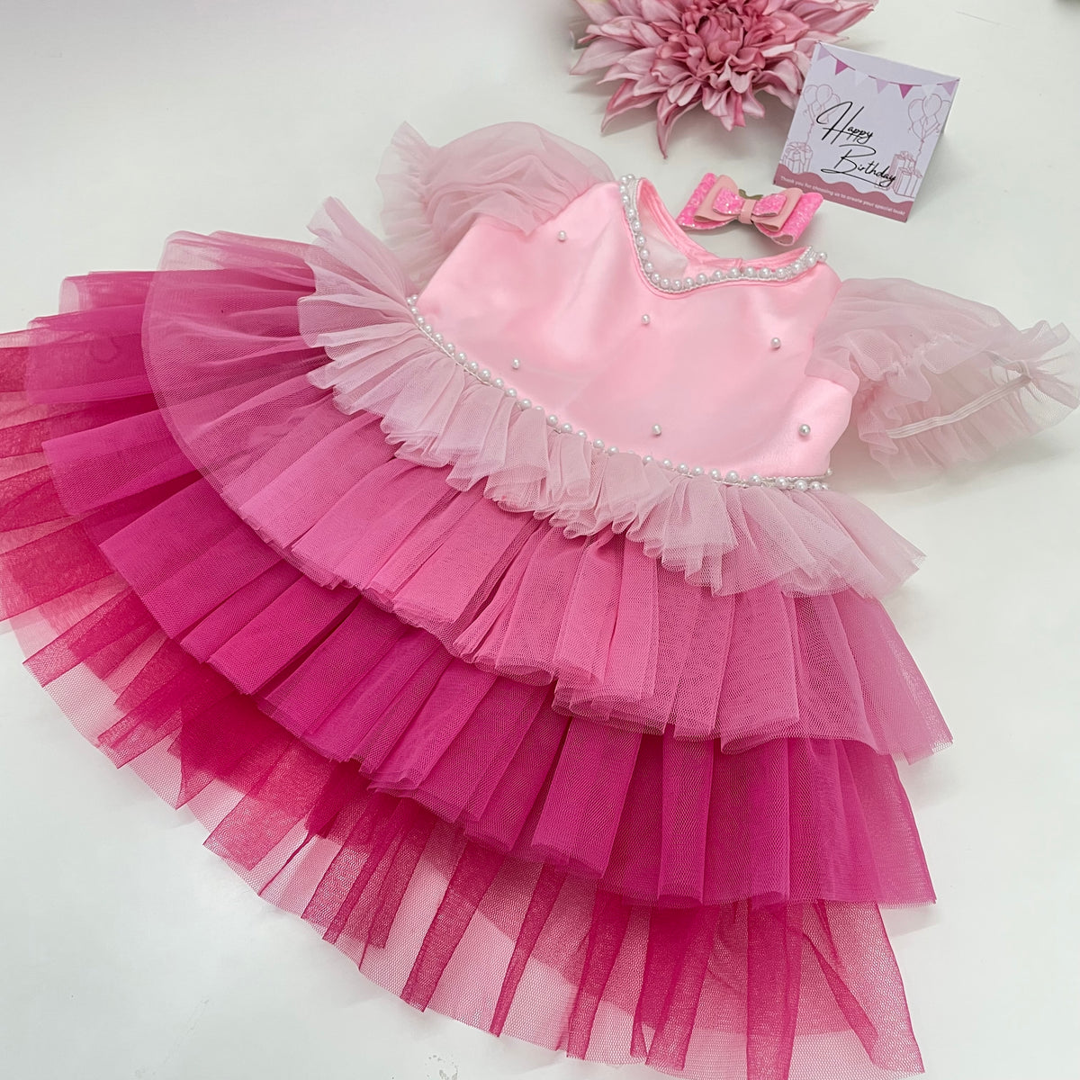 Blush to Magenta- Pink Tutu Ombre dress