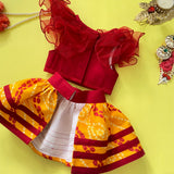 Ruffle Bandini Lehenga Choli thumbnail