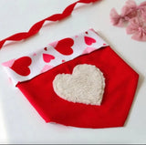 Fluffy Love Heart Reversible Bandana thumbnail