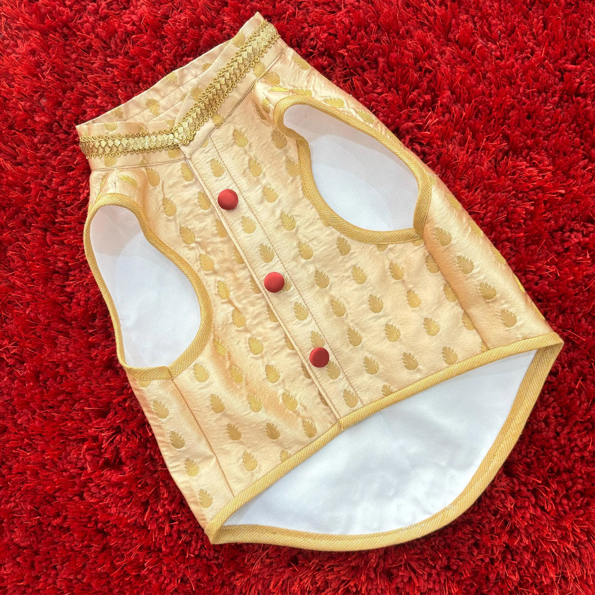 Cream & Gold Booti Sherwani