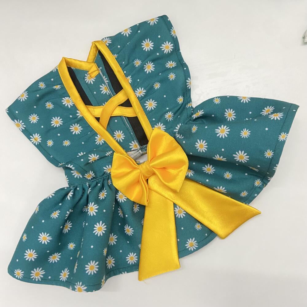 Criss-Cross dress Teal Daisy 1