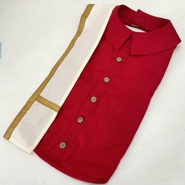 Traditional South Indian Red Kurta Coat