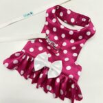 Pink Polka Harness with Frills 1